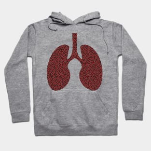 Turing Pattern Lungs (Red Black) Hoodie